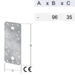 ÖSSZEKÖTŐLEMEZ HG. 096*035/2,5 SARKÍTOTT ÉLLEL VORMANN 70900 LP-310 Kiárusítás