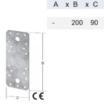 Akciós ár ÖSSZEKÖTŐLEMEZ HG. 200*090/3.0 SARKÍTOTT ÉLLEL VORMANN 70907