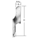 Outlet RÖGZÍTŐLEMEZ GERENDÁHOZ HG. 033*033*170/2.0 STANDARD JOBB VORMANN 70946