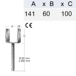 OSZLOPTARTÓ BETONOZHATÓ U FIX 141*60*96*4.0 TÜZIHORG. VORMANN 71320 Bestseller