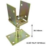 OSZLOPTARTÓ TALPAS U ÁLL.SHG 60-140mm SZÉLESSÉG FÜGG 50mm PEMOR Korlátozott ajánlat