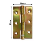 CSUKLÓSPÁNT KESKENY 050mm SÁRGAHORG. 50x50mm NYITOTT MAGYAR 211 Expressz szállítás