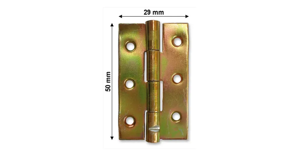 CSUKLÓSPÁNT KESKENY 050mm SÁRGAHORG. 50x50mm NYITOTT MAGYAR 211 Expressz szállítás