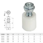 Legkelendőbb COMBI 450.25x30 VEZETŐGÖRGŐ KAPUHOZ D25*30 FEHÉR (TOLÓ ÉS ÚSZÓ KAPUHOZ)