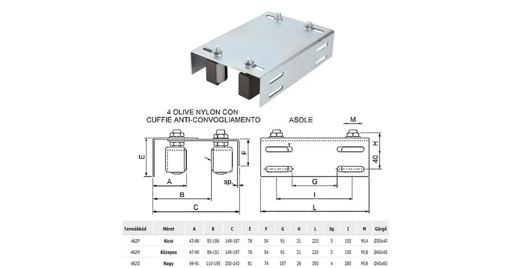 COMBI 462M VEZ.GÖRGŐ KAPUH.4DB ÁLL.MŰAVÉD D40*45 FEHÉR-HG. 220*149-197mm Vedd meg online
