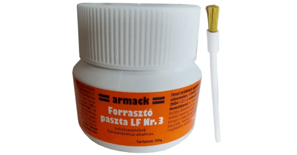 Árcsökkenés FORRASZTÓ KRÉM ECSETTEL 250G LÁGYFORRASZTÓ PASZTA LF NR.3 ARMACK