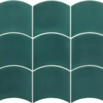 EQUIPE WAVE Teal Grassy 12X12 hullám alakú fényes falicsempe Szezonális akció