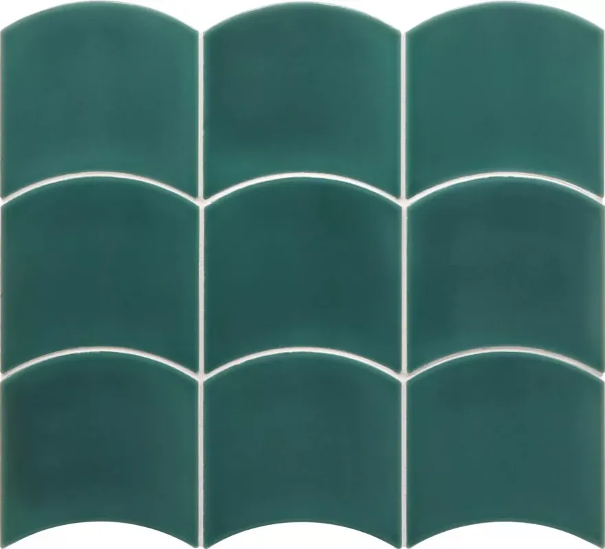EQUIPE WAVE Teal Grassy 12X12 hullám alakú fényes falicsempe Szezonális akció