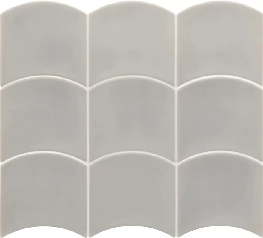 Kihagyhatatlan ajánlat EQUIPE WAVE Grey Owl 12X12 hullám alakú fényes falicsempe