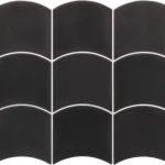 EQUIPE WAVE Black 12X12 hullám alakú fényes falicsempe Rendeld meg most