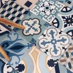 Árengedmény REALONDA HANOI Blue 33x33 patchwork mintás járólap