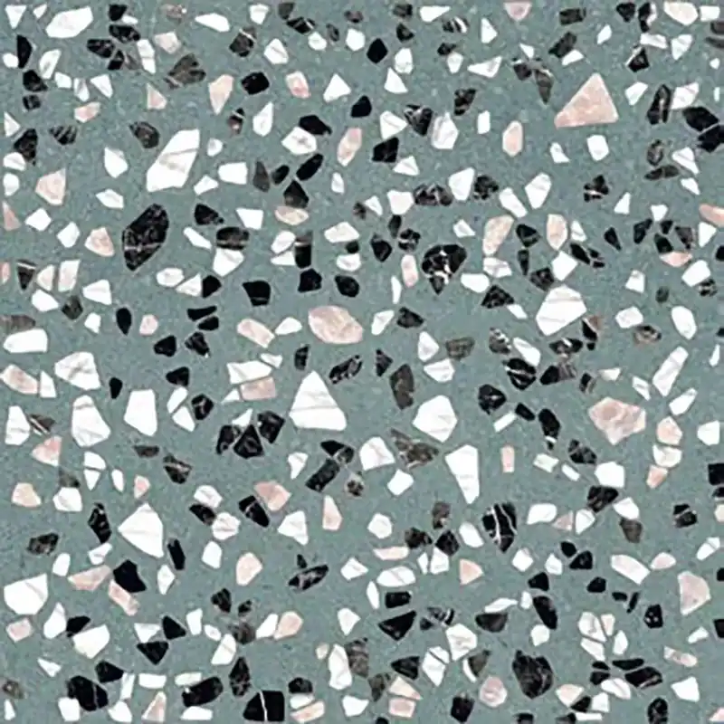 Árengedmény RIBESALBES TERRAZZO Green 20x20 terrazzo mintás járólap