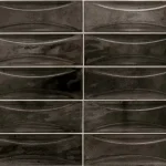 Kedvezmény EQUIPE HANOI Arco Black Ash 6,5x20 3D csempe