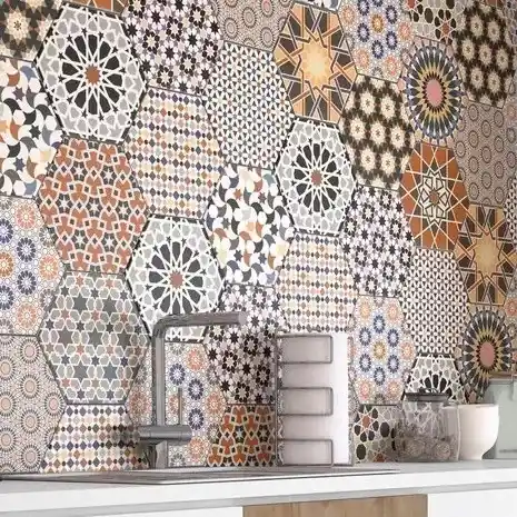 REALONDA Andalusi 28,5x33 patchwork mintás hexagon járólap Különleges ajánlat