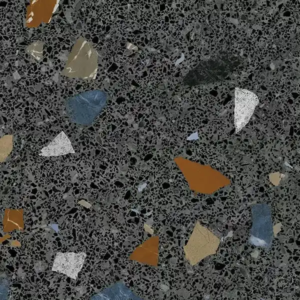 Exkluzív ajánlat ARCANA STRACCIATELLA Grafito 60X60 terrazzo mintás járólap