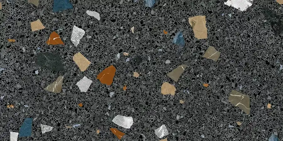 Biztonságos fizetés ARCANA STRACCIATELLA R Grafito 60X120 terrazzo mintás járólap