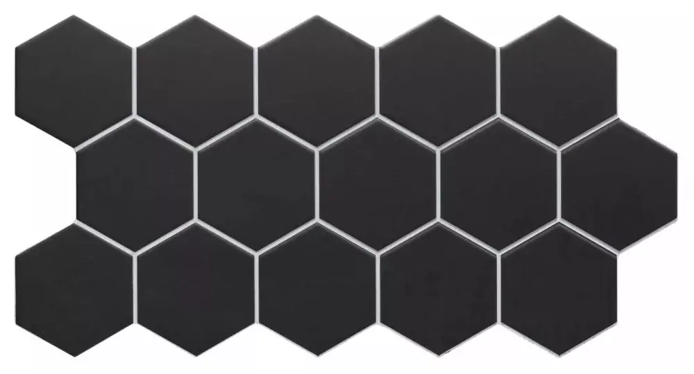 Olcsóbb Realonda Hex Black 26,5 x 51 hexagon járólap, falicsempe