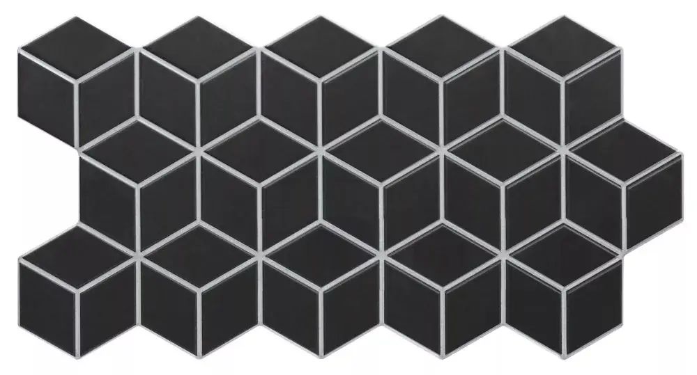 Realonda Rhombus Black 26,5x51 rombusz járólap, falicsempe Szuper akció