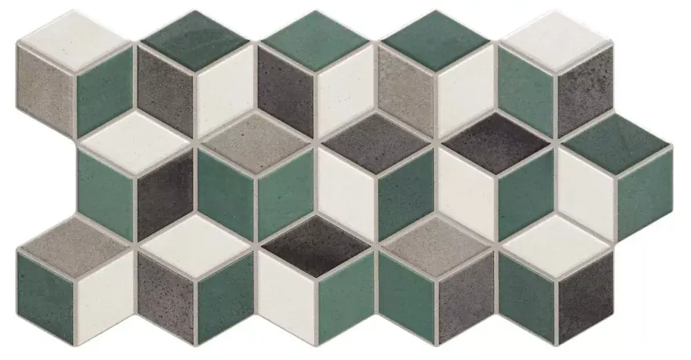 Végkiárusítás Realonda Rhombus Emerald 26,5x51 rombusz járólap, falicsempe