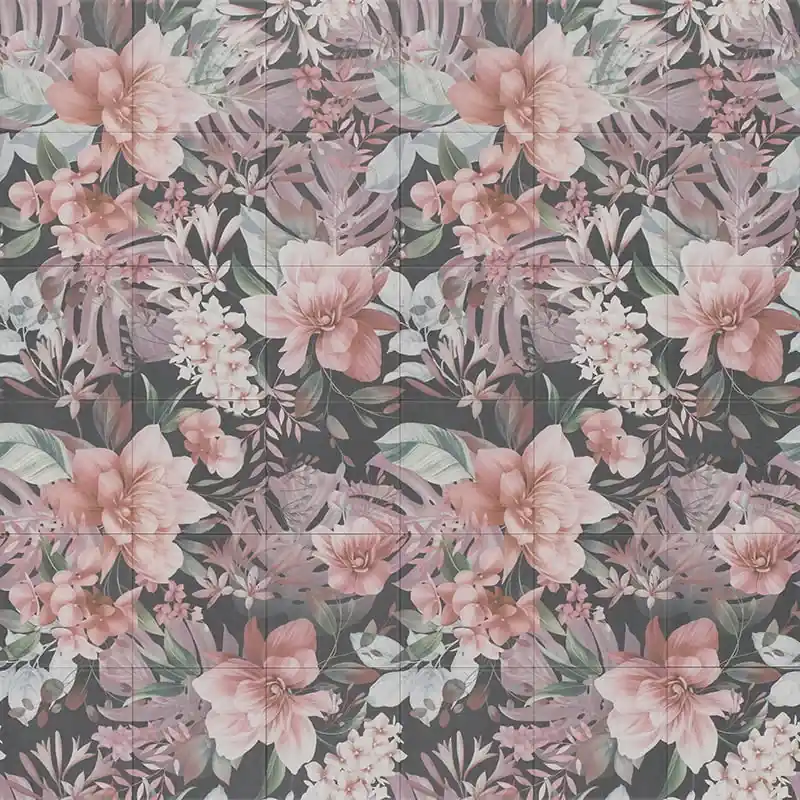 Mainzu Mural Roses - virágos tapétamintás csempe Kiárusítás