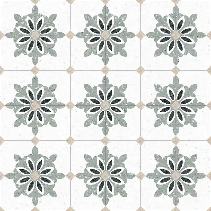 VIVES Octógono Antibes Verde 20x20 terrazzó mintás padlólap Vásárlói kedvenc