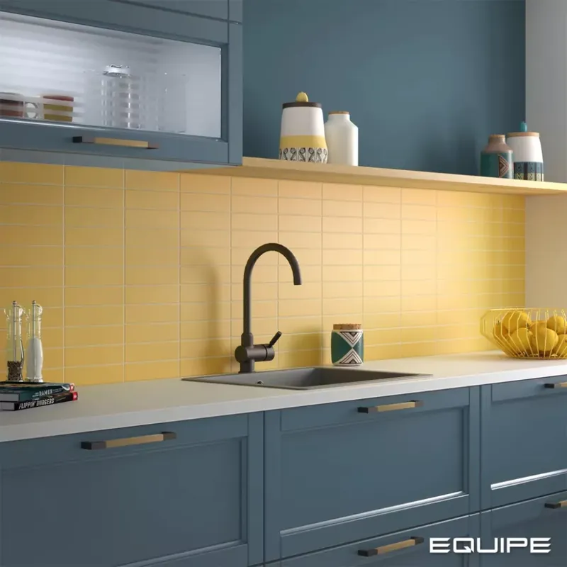 Vásárlói kedvenc Equipe Costa Nova Yellow Matt 5x20 fürdőszoba csempe