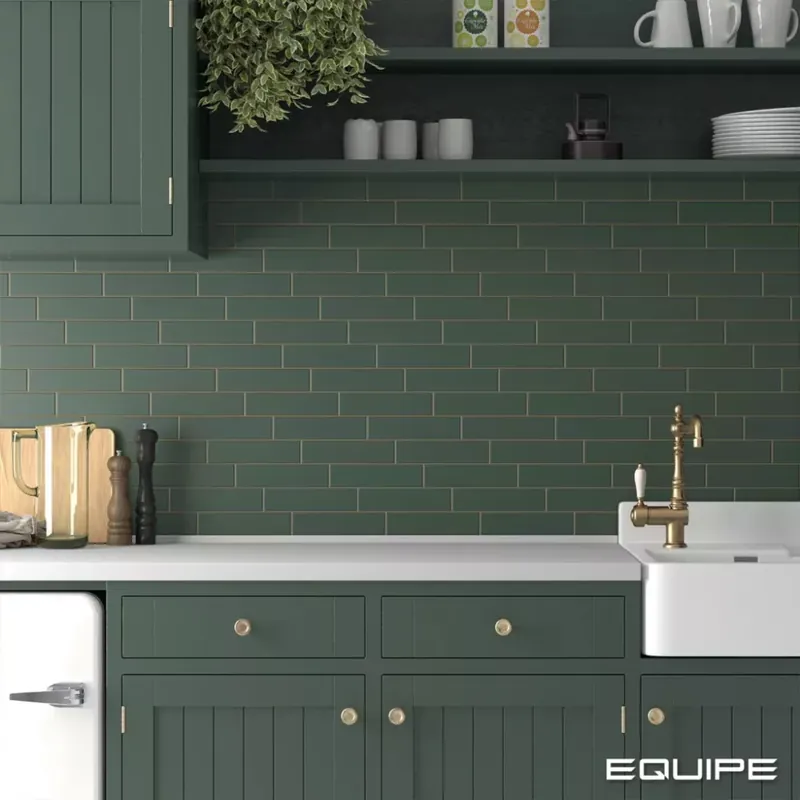 Equipe Costa Nova Laurel Green Matt 5x20 fürdőszoba csempe Akció