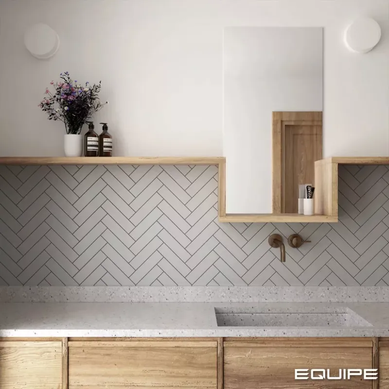 Equipe Costa Nova Grey Matt 5x20 fürdőszoba csempe Népszerű