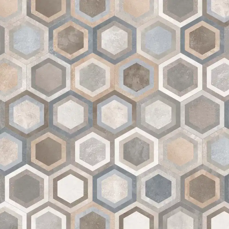 Gyors szállítás Vives Rift Hexagono Bushmills Multicolor 23x26,6 hexagon járólap, falicsempe