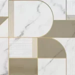 Vedd meg online MARAZZI ALLMARBLE Wall Golden White Satin Decoro Club 40X120 M8T5 fényes márványmintás dekorcsempe