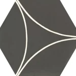 MARAZZI Cementum Carbon Decoro Arco 21x18,2 hexagon járólap Vásárlói kedvenc