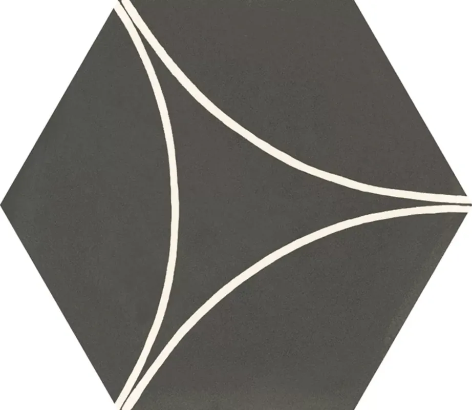 MARAZZI Cementum Carbon Decoro Arco 21x18,2 hexagon járólap Vásárlói kedvenc