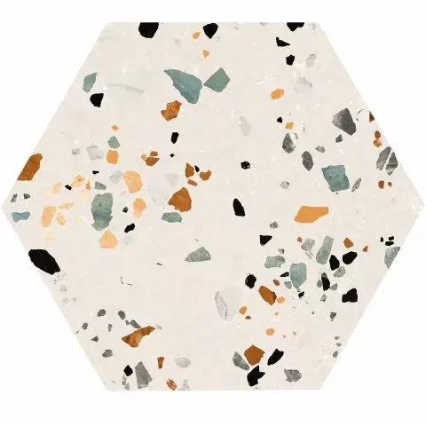 Legjobb ár PRISSMACER HEX. GOBI NUDE 20x24 terrazzo mintás hexagon járólap
