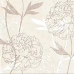 CERSANIT FERRATA Beige Inserto Flower 25x40 fényes dekor fürdőszobacsempe Biztonságos vásárlás