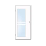 Azonnali szállítás Dekor beltéri ajtó Torino III 100x210 balos fehér 10-12 tokkal